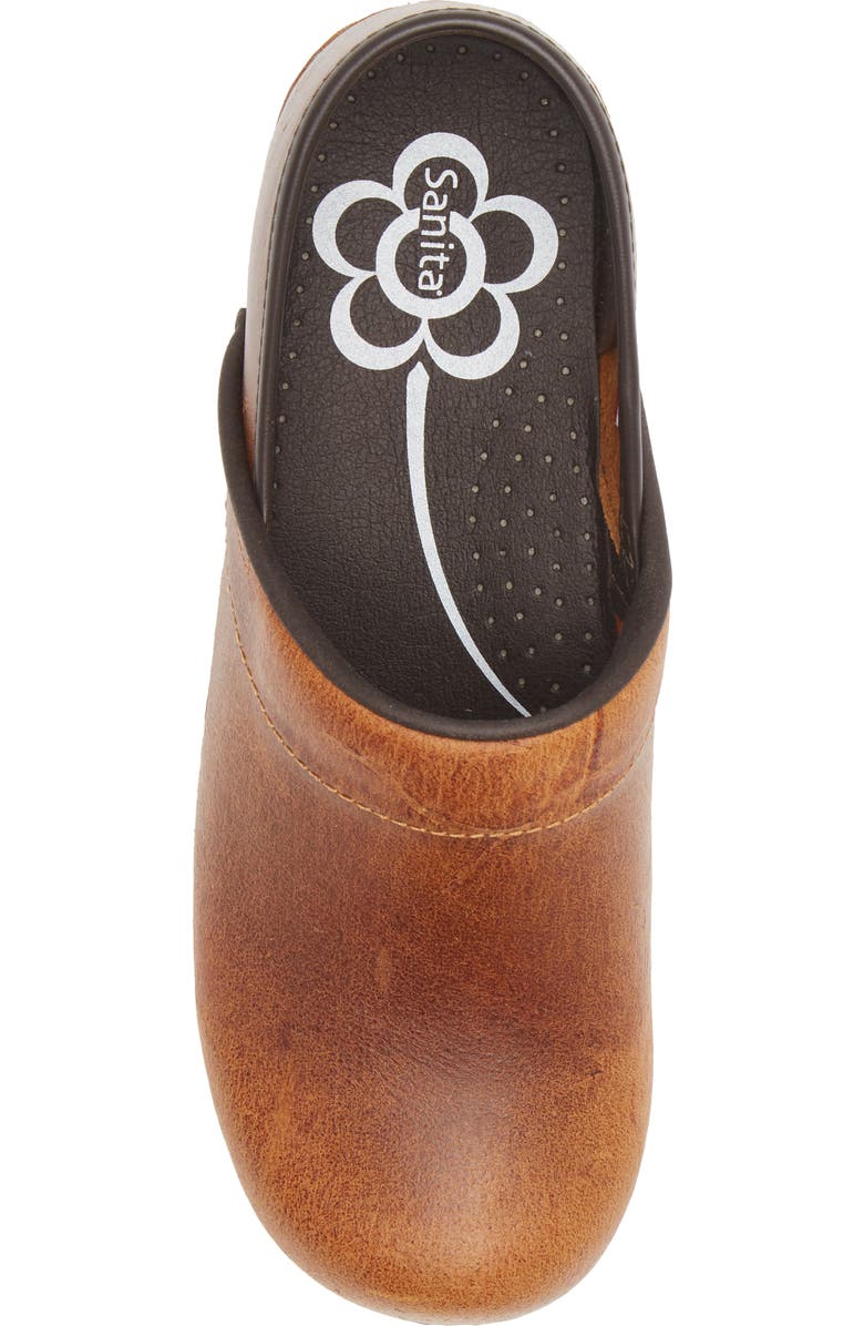 Sanita Errol Leather Clog, Alternate, color, Cognac