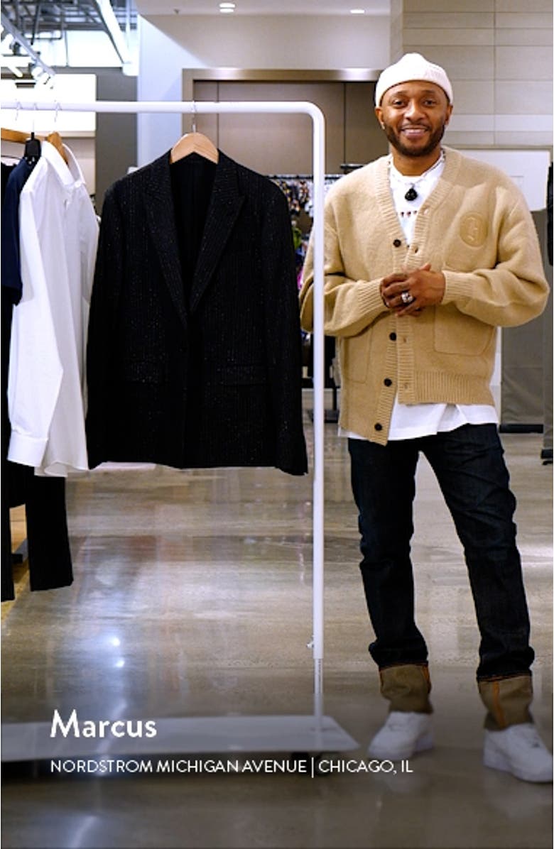 Androm Metallic Pinstripe Blazer, sales video thumbnail