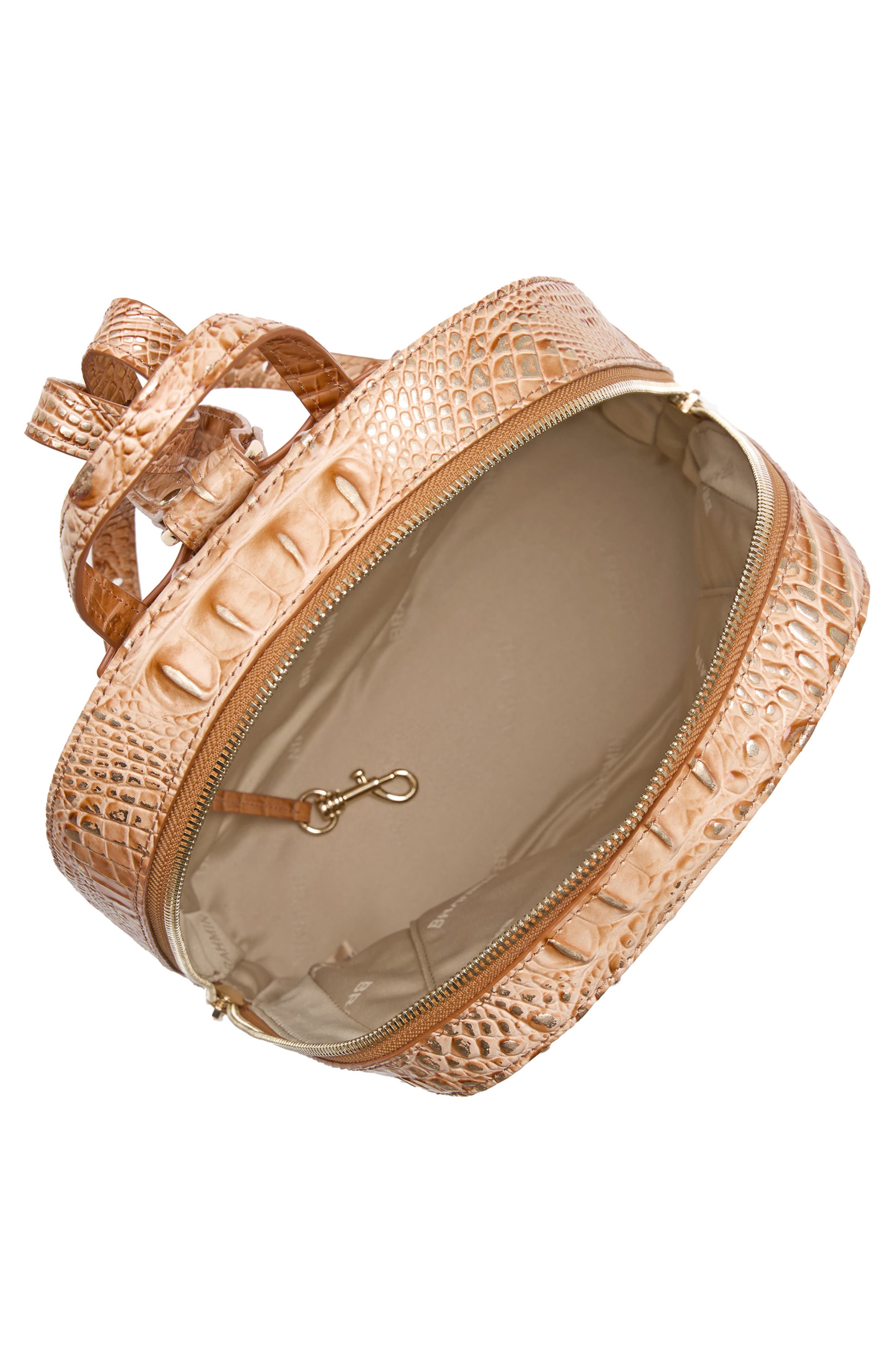 Brahmin Nola Croc Embossed Leather Backpack, Alternate, color, 