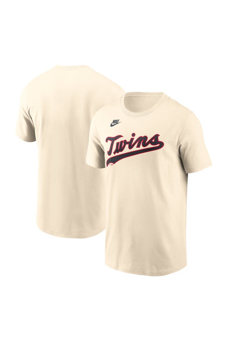Men's Nike Cream Minnesota Twins 2026 Field of Dreams Wordmark T-Shirt, Main, color, Cream