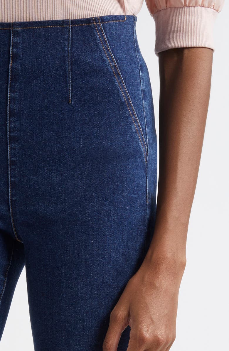 Veronica Beard Carson Off-Duty High Waist Ankle Flare Jeans, Alternate, color, 