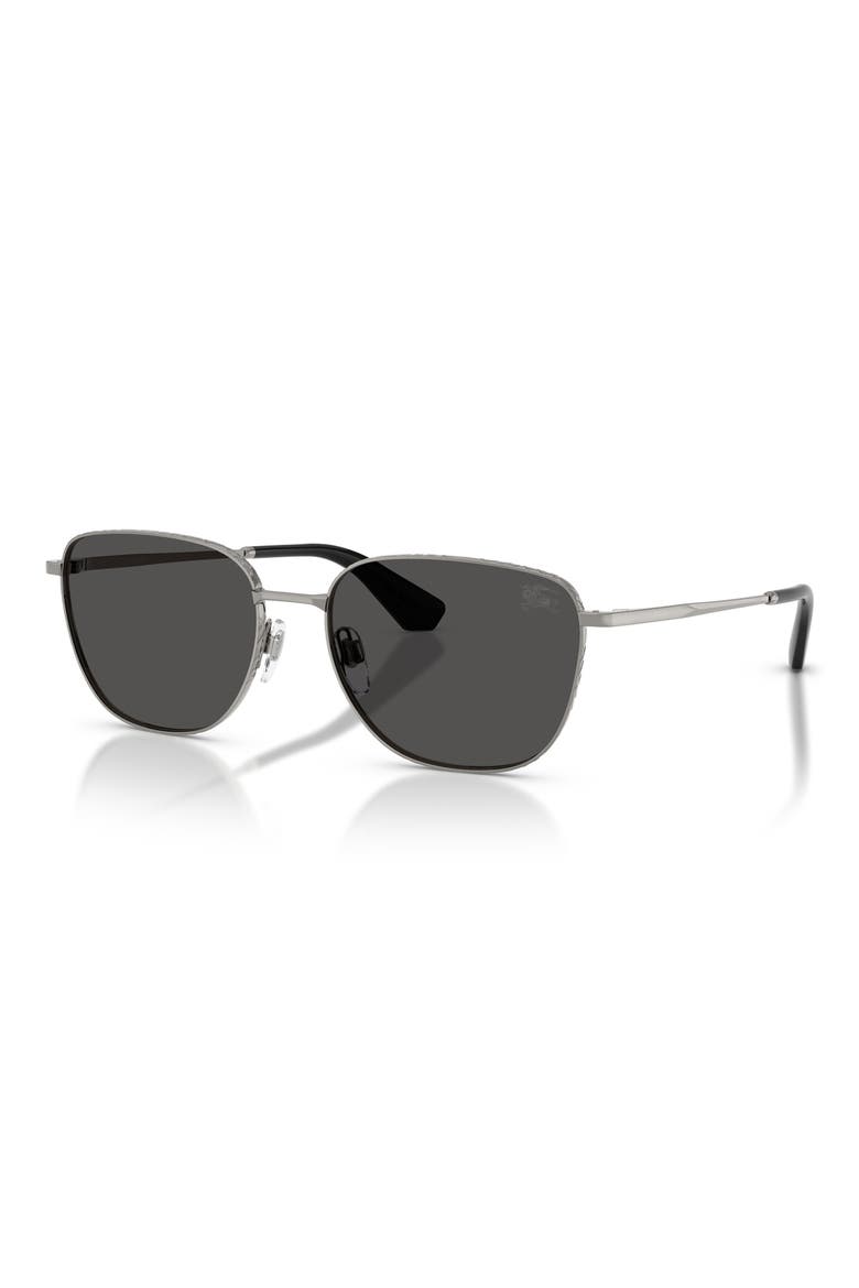 57mm Square Sunglasses, Alternate, color, GUNMETAL / DARK GREY