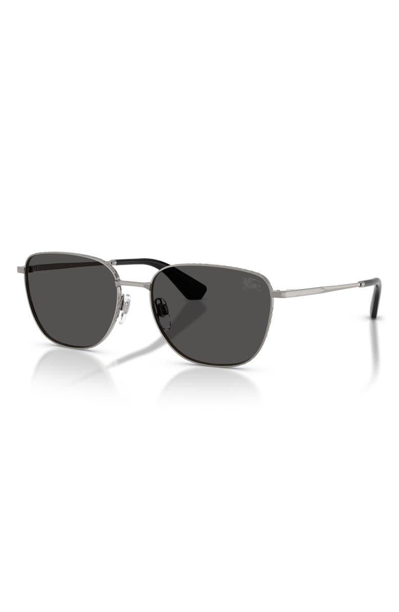 Burberry 57mm Square Sunglasses, Alternate, color, Gunmetal / Dark Grey