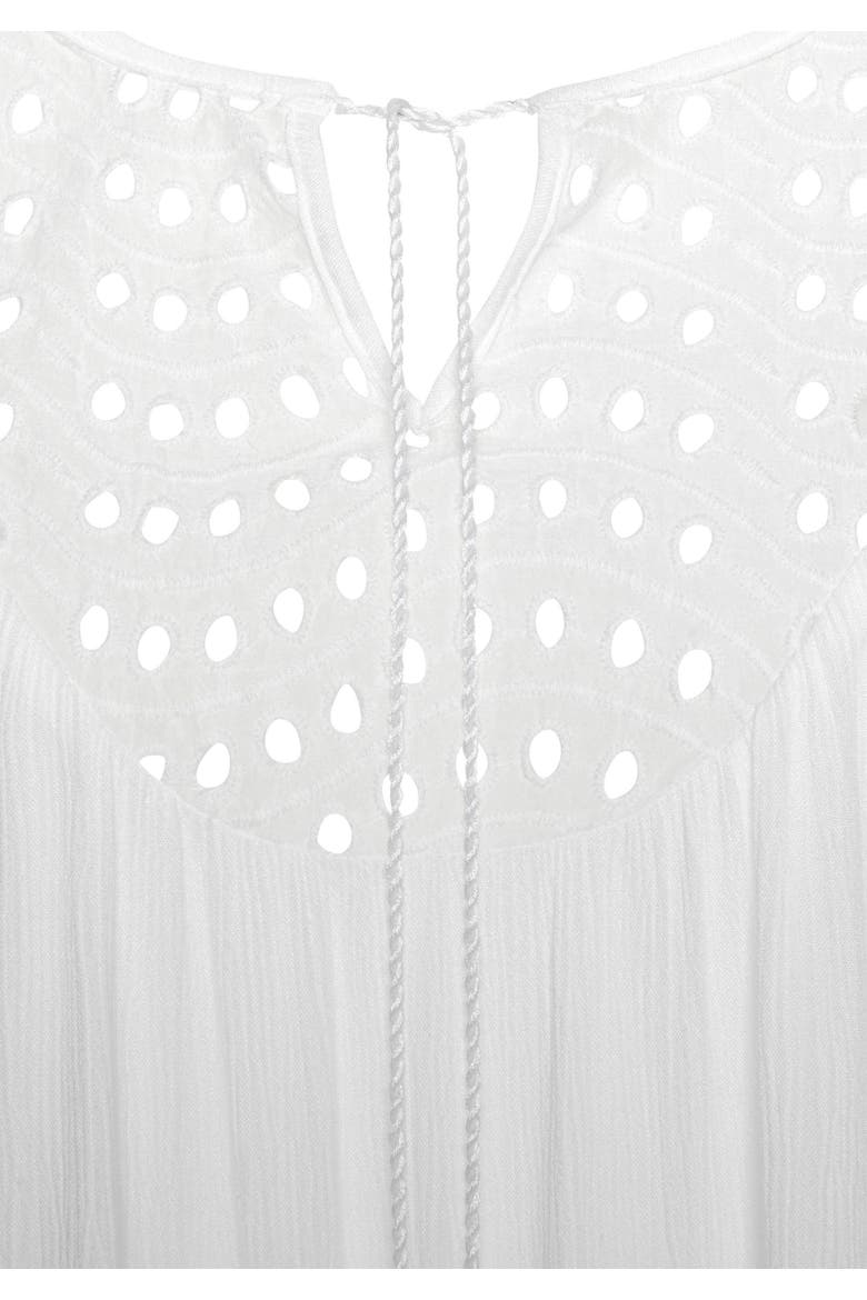 Boho Eyelet Blouse, Alternate, color, White