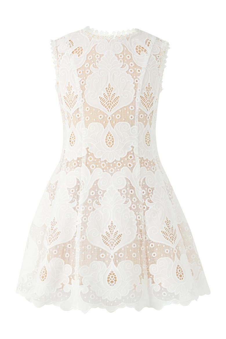 Celia Lace Mini Dress, Main, color, Ivory
