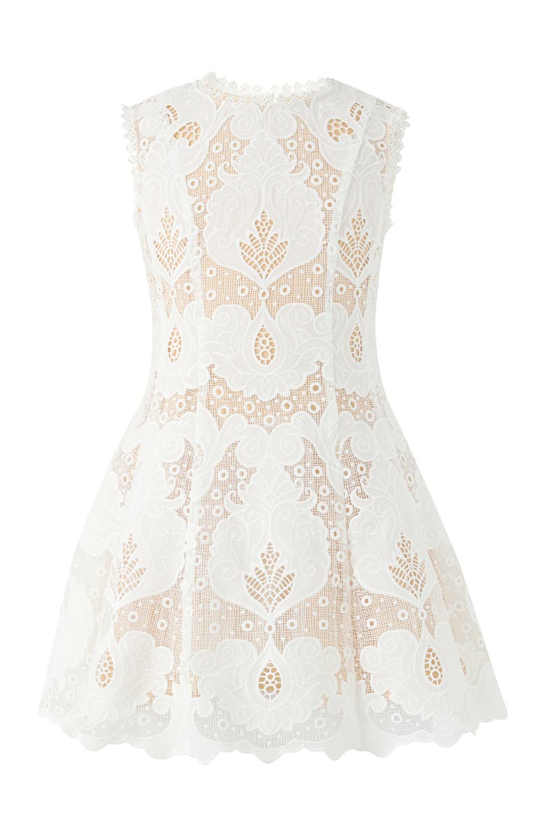 Marlo Kids Celia Lace Mini Dress, Main, color, Ivory