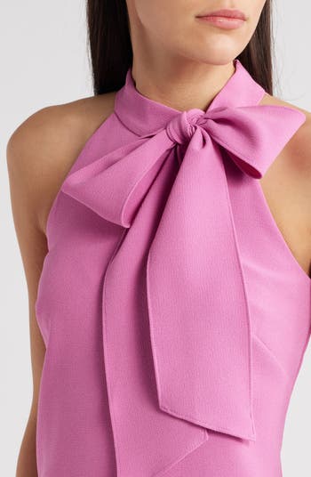 Tie Neck A-Line Dress
