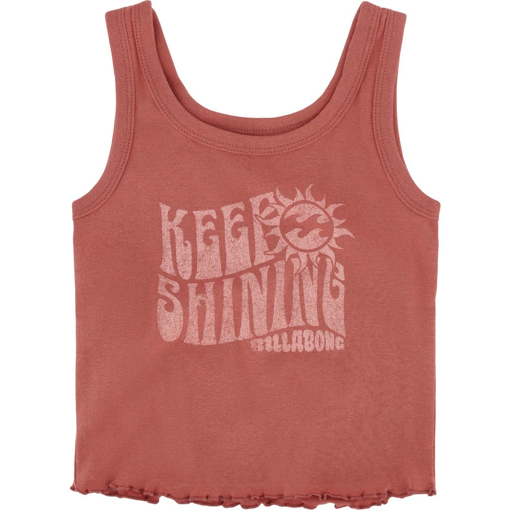 Billabong Kids' Keep Shining Rib Graphic Tank