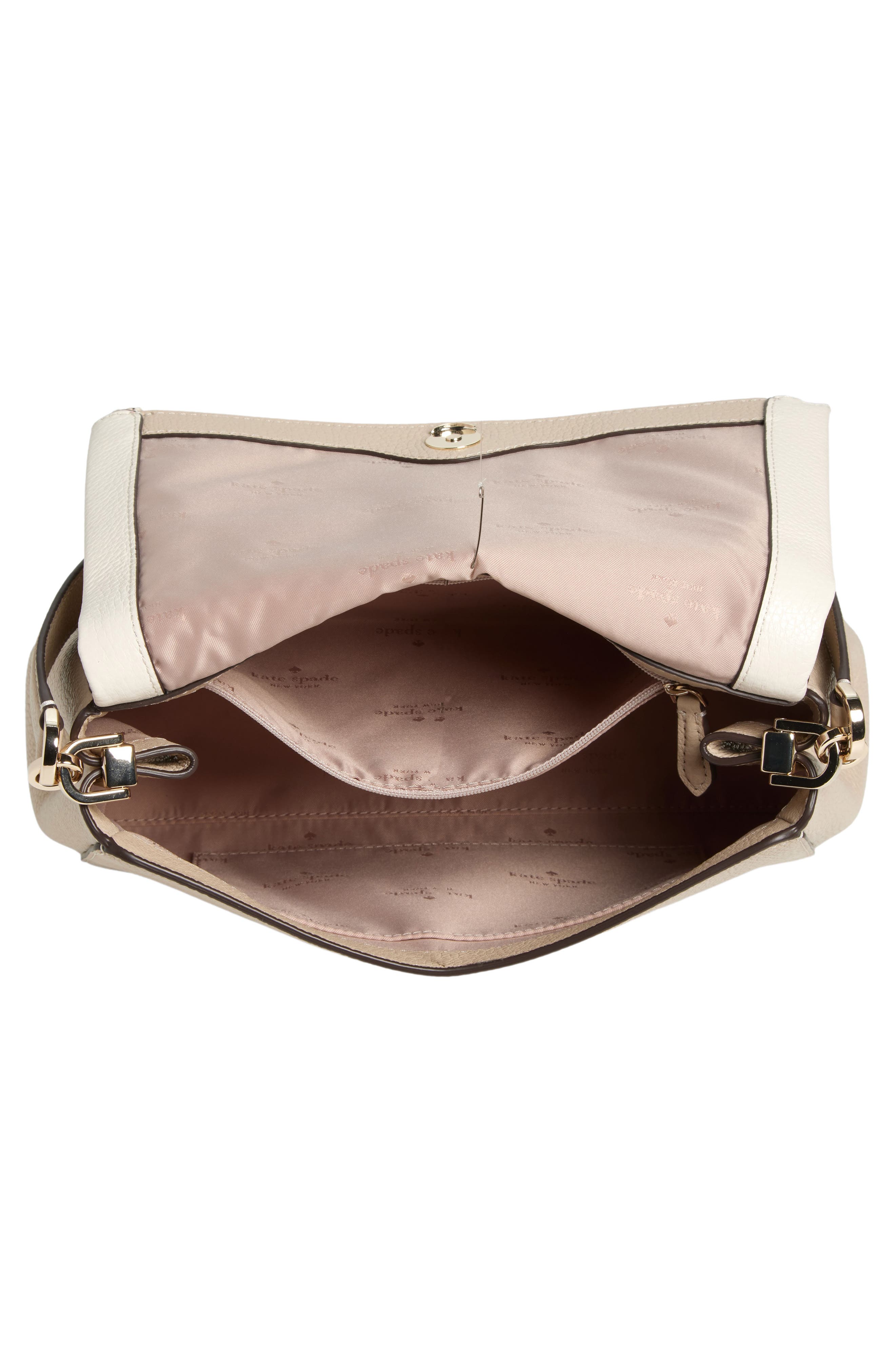 Kate Spade New York leila medium flap shoulder bag, Alternate, color, Light Sand Multi