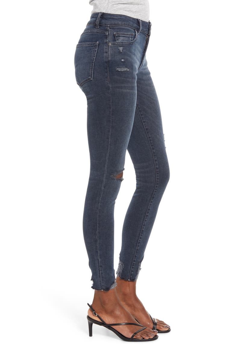 Emma Ripped Ankle Skinny Jeans, Alternate, color, KENT