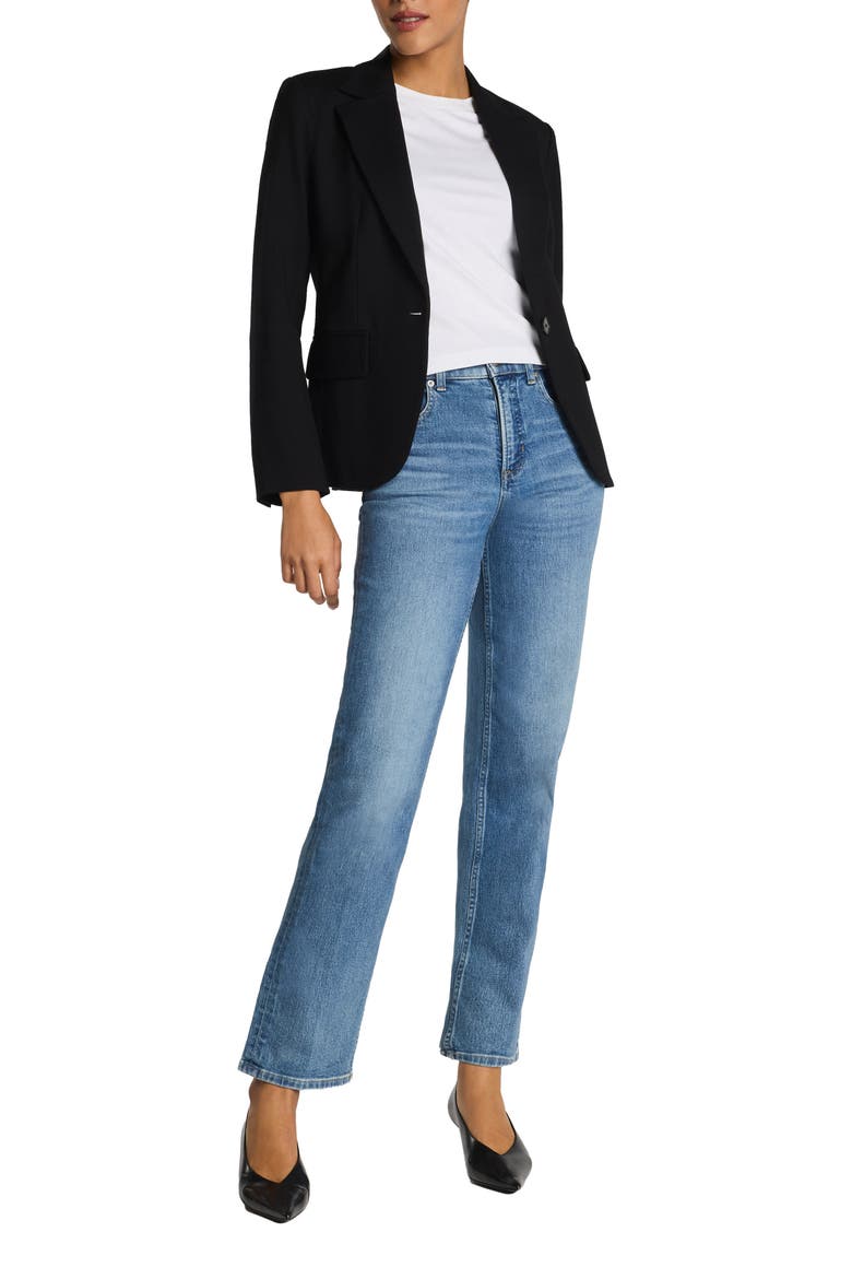 Ponte Tailored Blazer, Alternate, color, CLASSIC BLACK