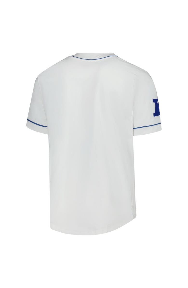 STARTER Men's Starter White Detroit Lions Relay Full-Button Baseball Jersey, Alternate, color, White