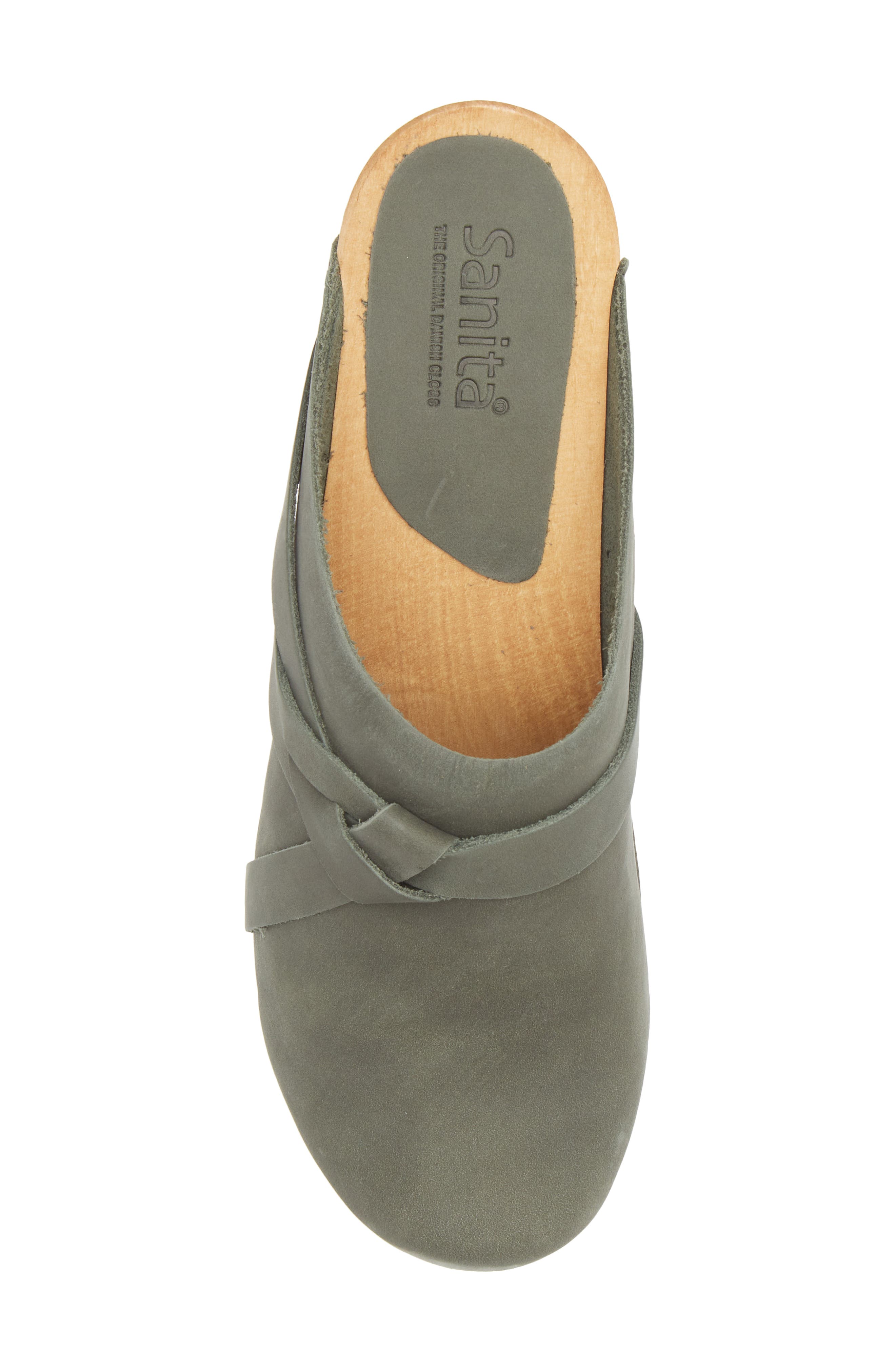 Sanita Manuella Leather Clog, Alternate, color, 043 Khaki