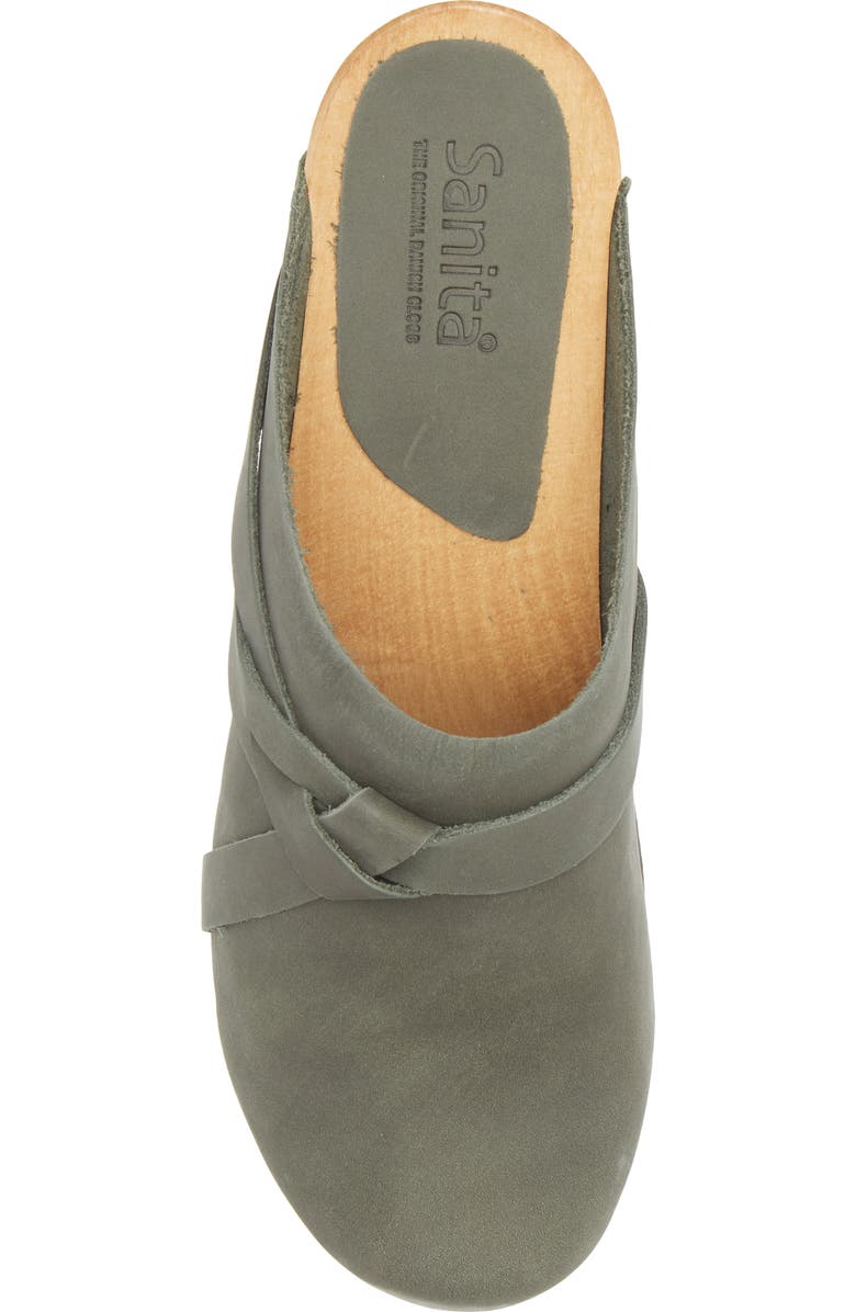 Sanita Manuella Leather Clog, Alternate, color, 043 Khaki
