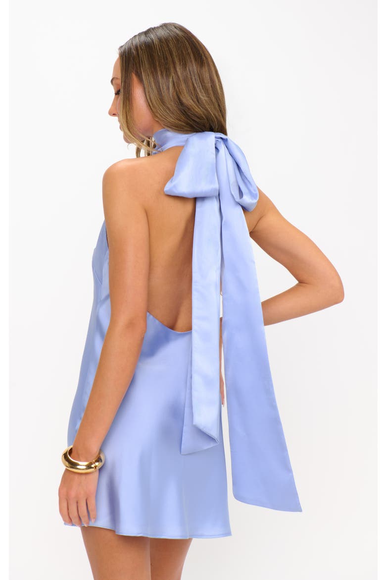 Lisa Mini Dress, Alternate, color, Borrowed Blue Luxe Satin