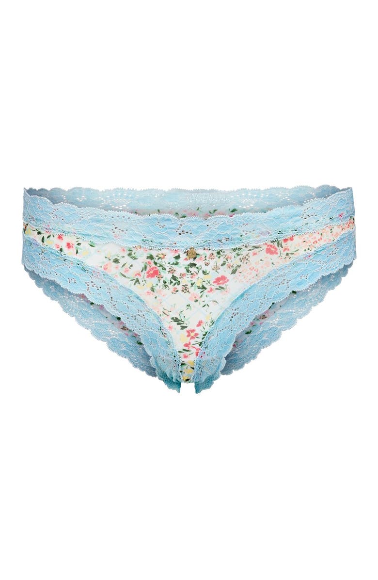 Adore Me Akari Bikini Panties, Alternate, color, Floral White