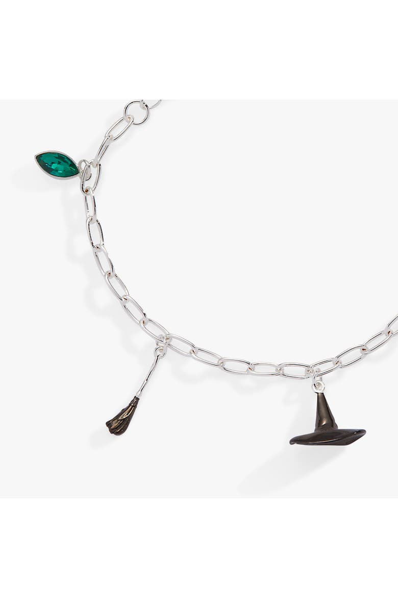 The Wizard of Oz Wicked Witch Charm Bracelet, Alternate, color, Silver