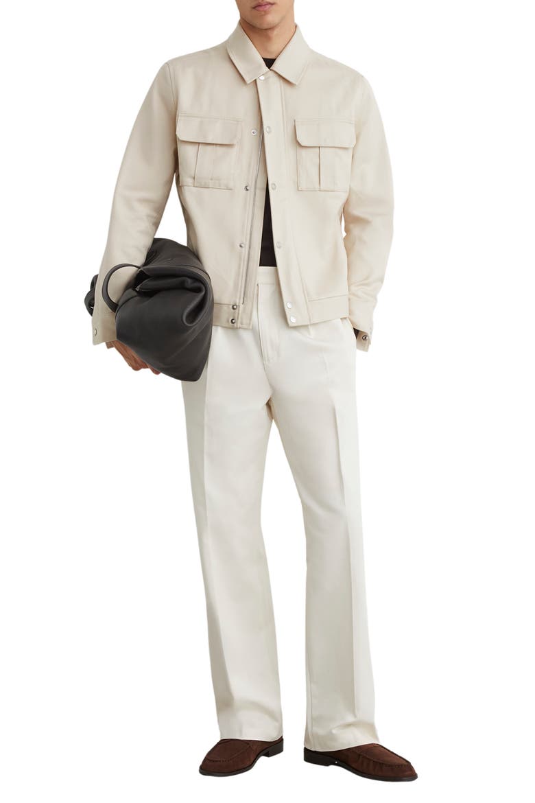 Americas Cotton & Lyocell Shirt Jacket, Alternate, color, STONE