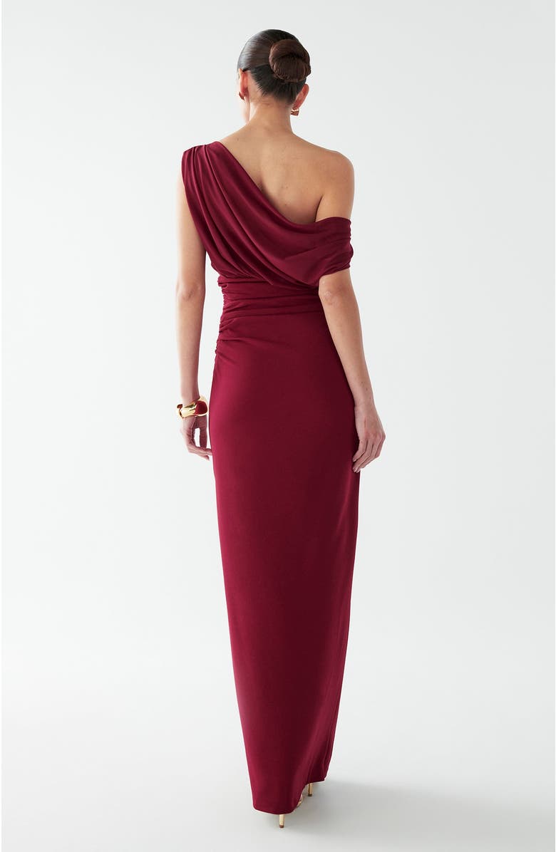 BWLDR Frea Maxi Dress, Alternate, color, Burgundy