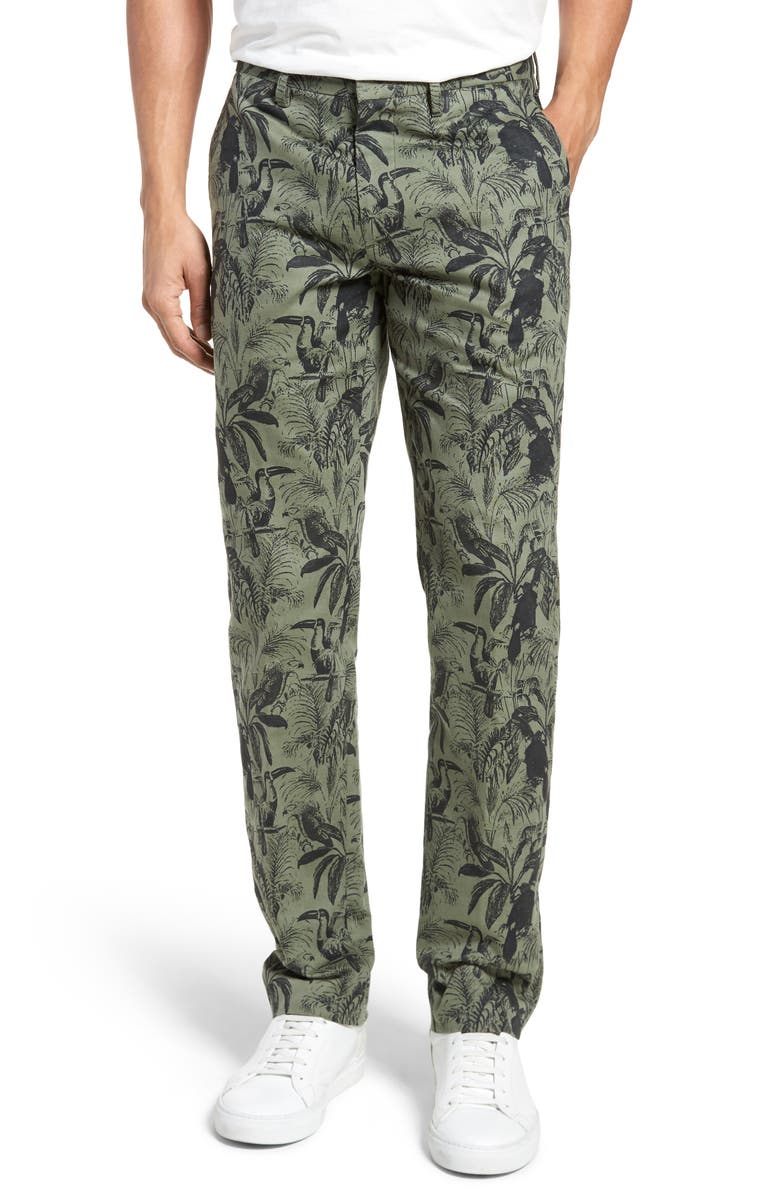 Bonobos Foundation Print Slim Fit Trousers, Main, color, 