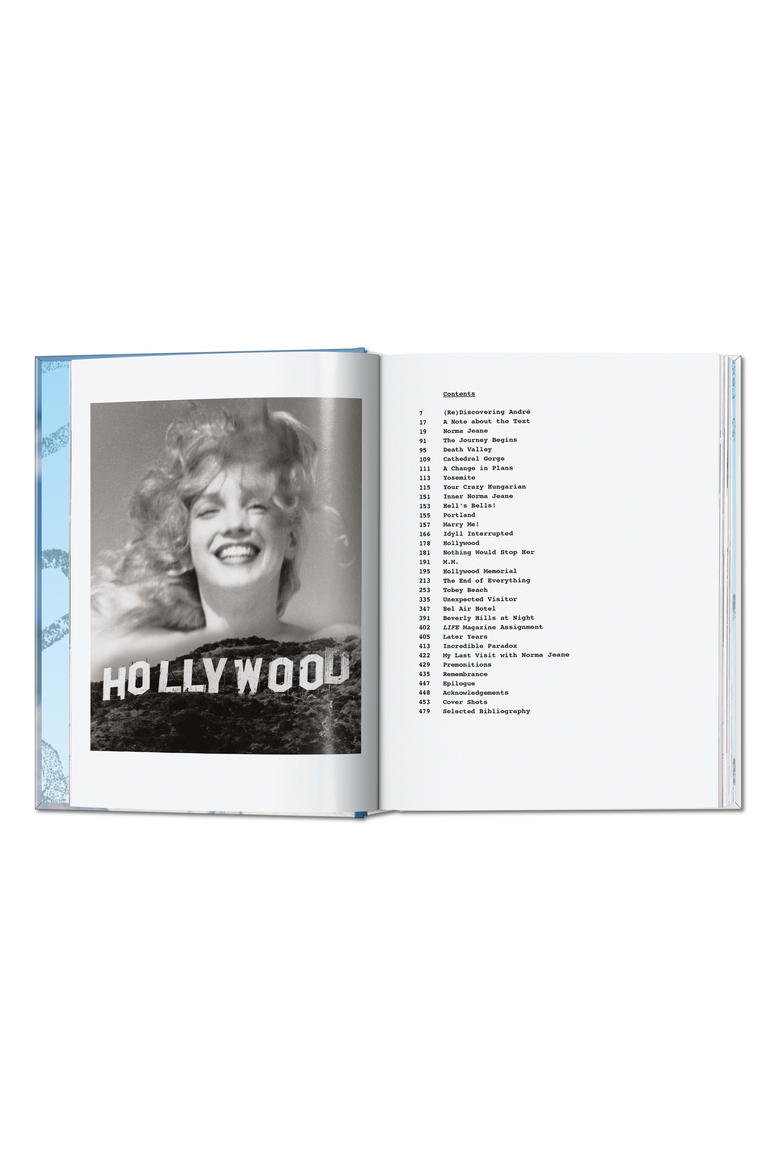 André de Dienes Marilyn Monroe 45th ed Book, Alternate, color, Blue