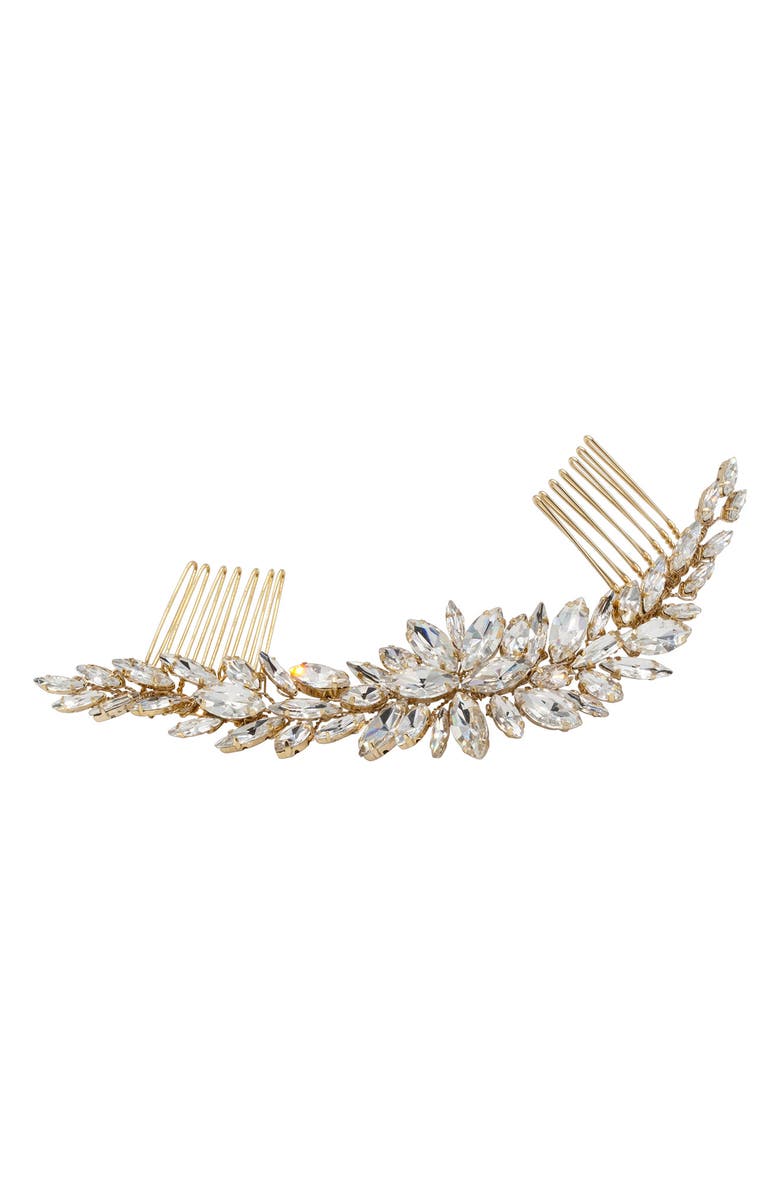 Brides & Hairpins Seona Crystal Halo, Main, color, Gold