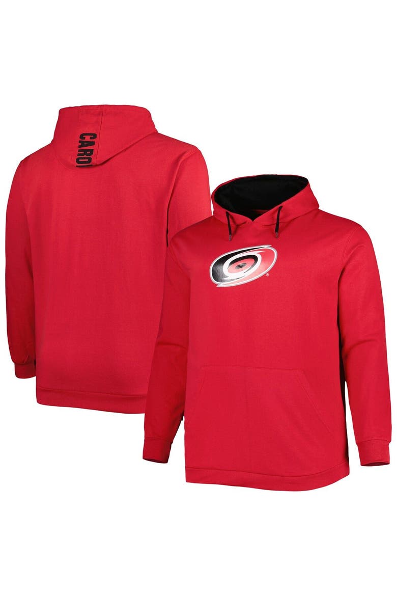Men's Red Carolina Hurricanes Big & Tall Fleece Pullover Hoodie, Main, color, Red