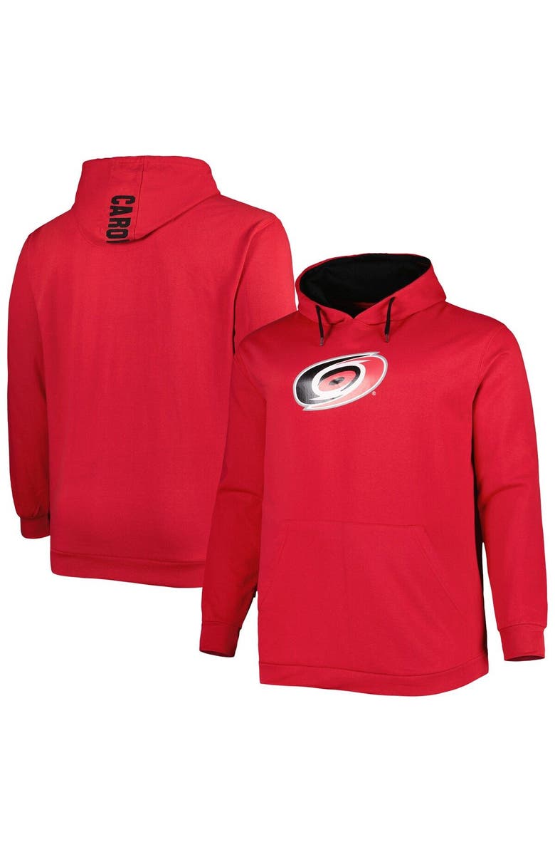 PROFILE Men's Red Carolina Hurricanes Big & Tall Fleece Pullover Hoodie, Main, color, Red