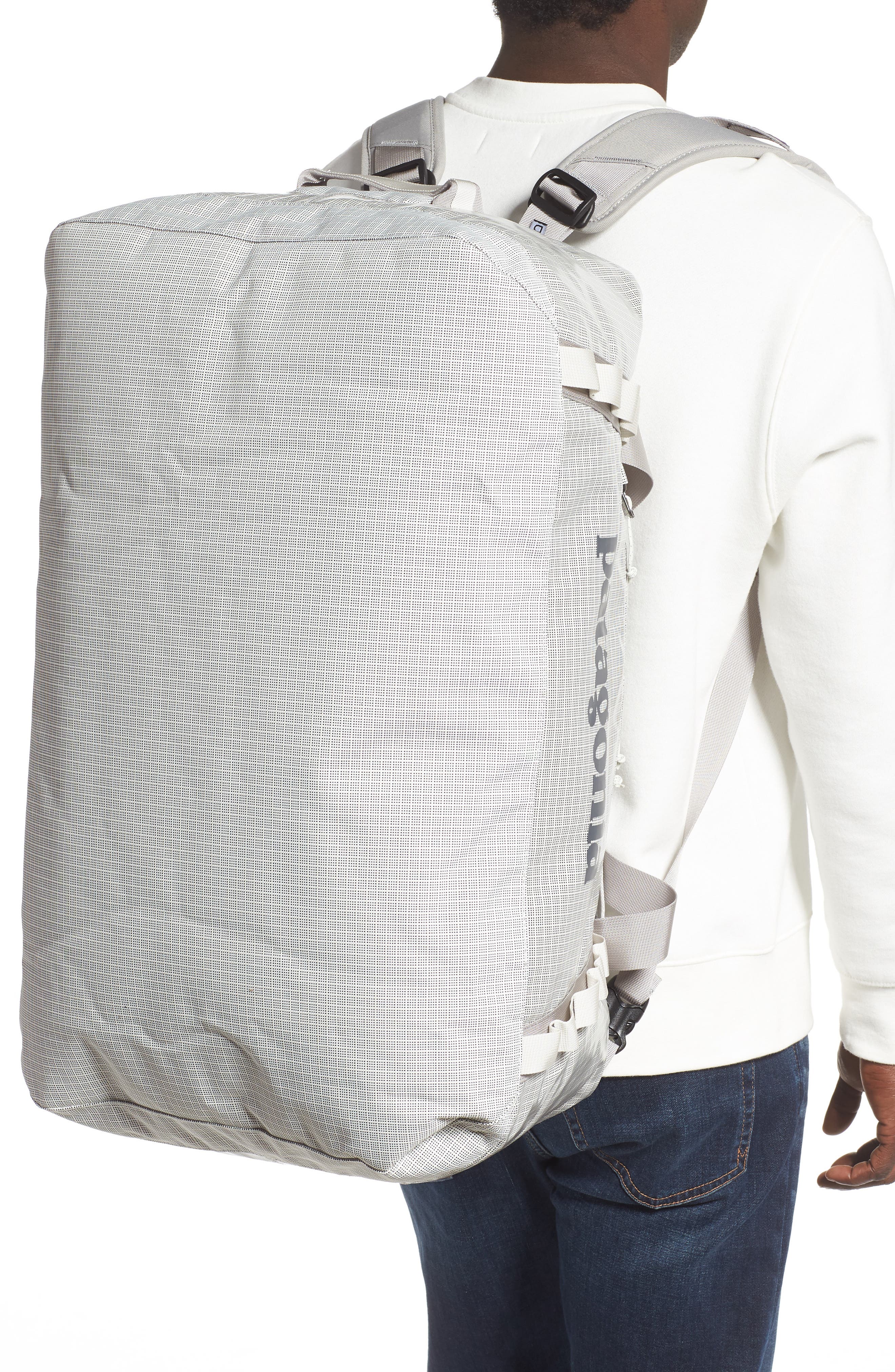 Black Hole Water Repellent 55-Liter Duffle Bag, Alternate, color, BIRCH WHITE