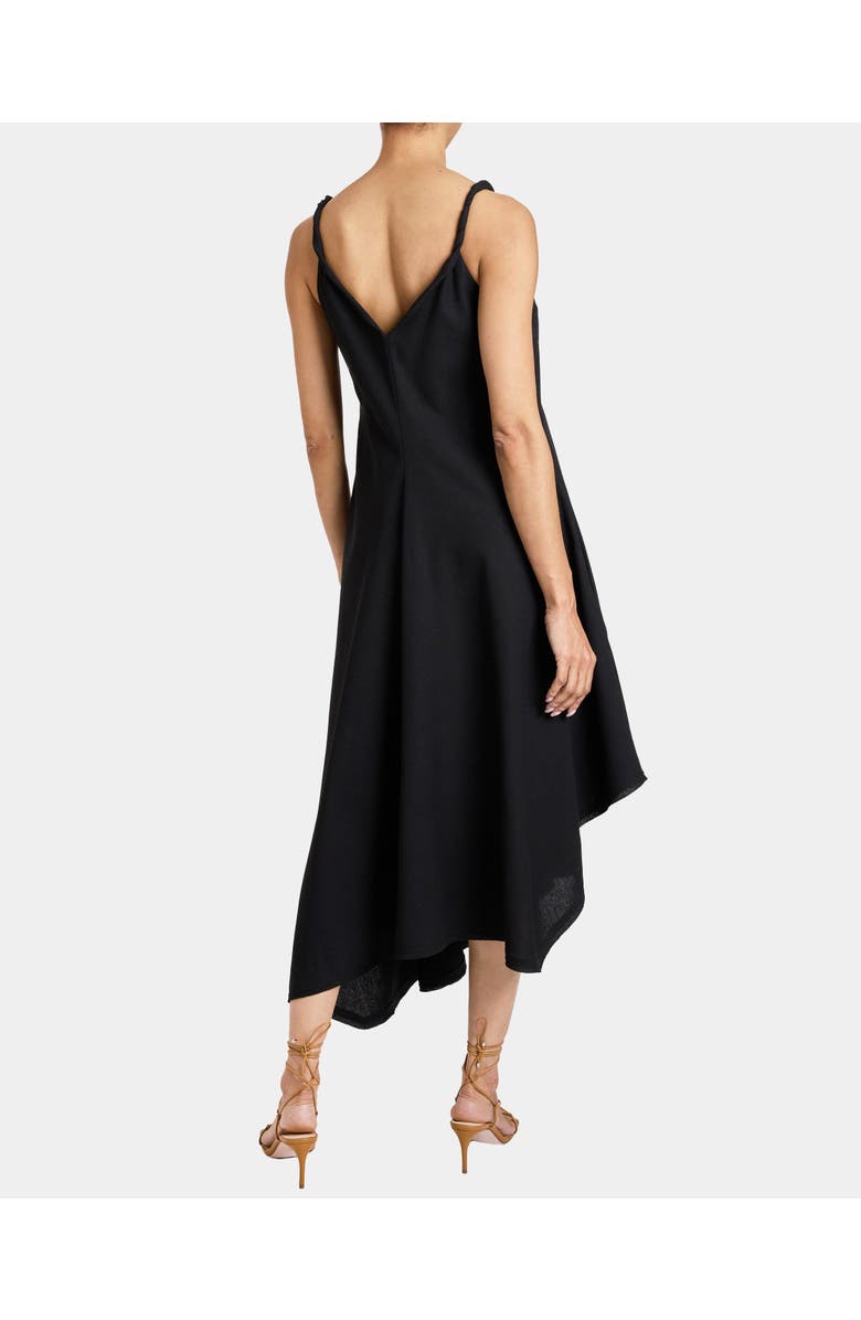 Santorelli KOURT Asymmetric Sleeveless Linen Blend Midi Billow Dress, Alternate, color,