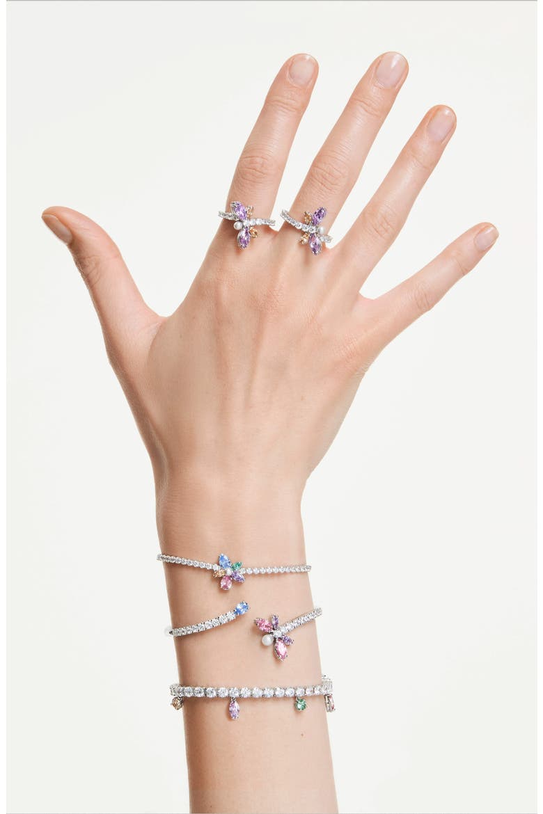 x Ariana Grande Multicolor Crystal Ring, Alternate, color, SILVER/ MULTI
