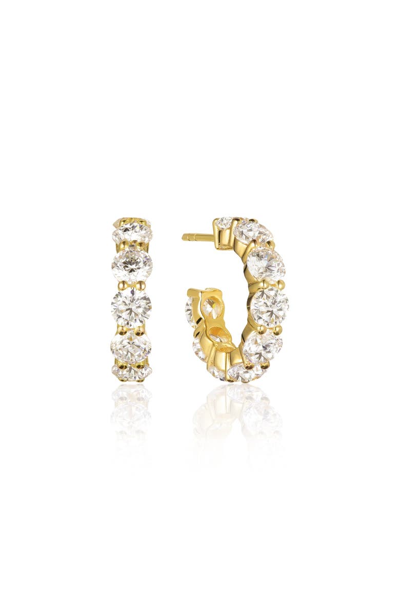 Earrings Belluno Creolo, Main, color, 18k Gold Plate