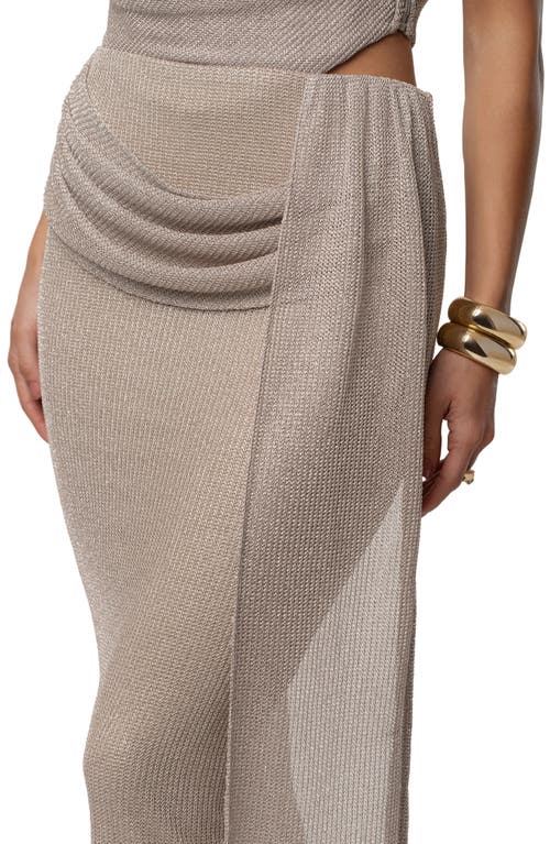 Jluxlabel Luna Draped Maxi Skirt In Gray