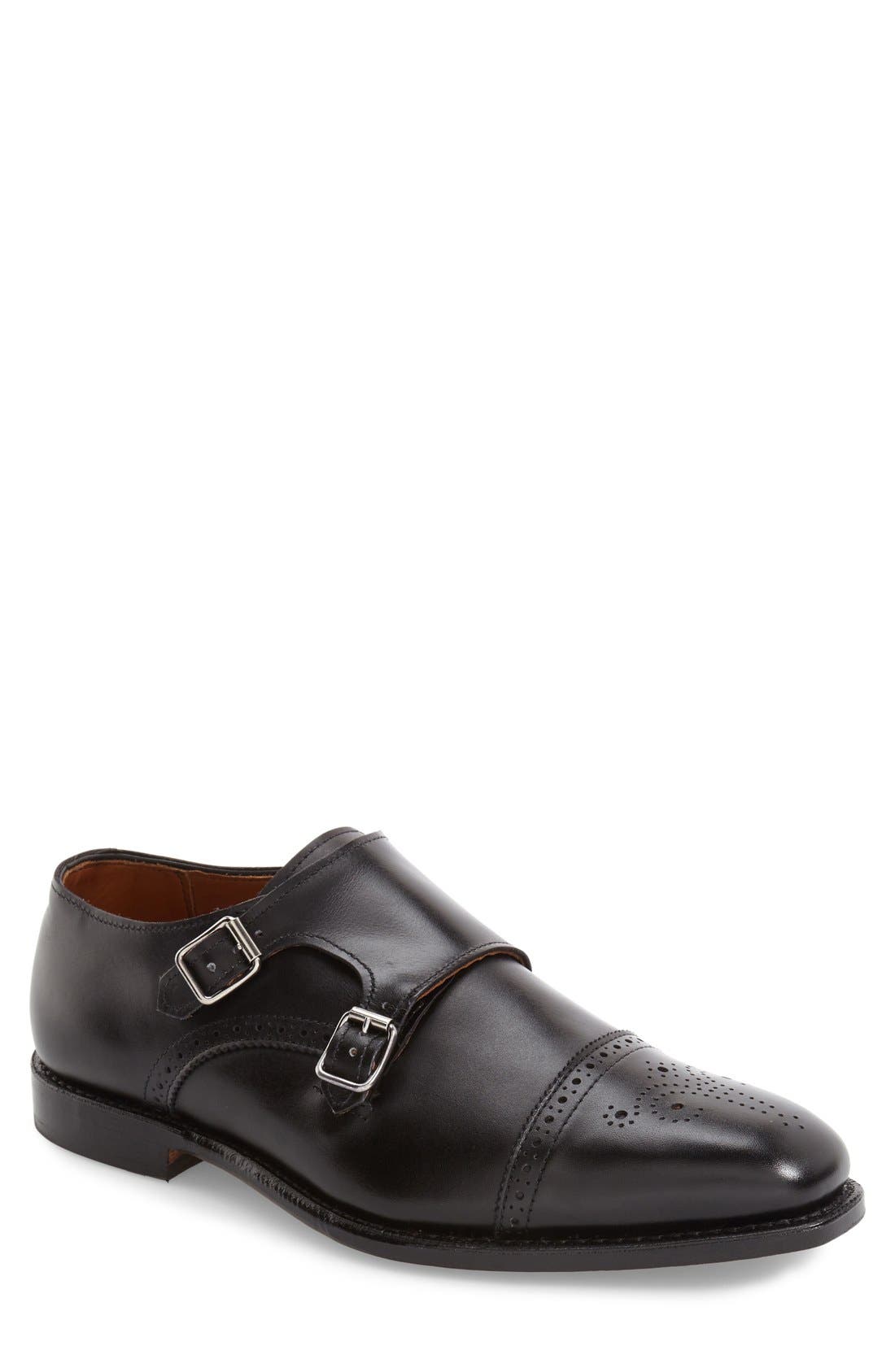 St. Johns Double Monk Strap Shoe, Alternate, color, BLACK
