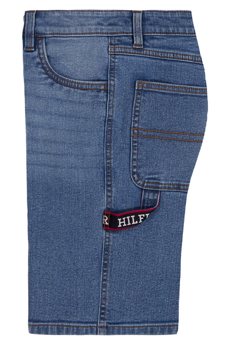 Kids' Utility Denim Shorts, Alternate, color, TIDAL