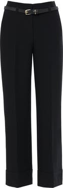 Gizia Belted Trousers with Double Hem