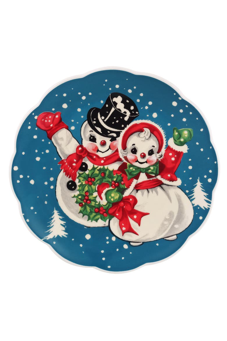 8 in. Set of 4 Nostalgic Ceramic Character Plates - Classic, Alternate, color, Multicolor