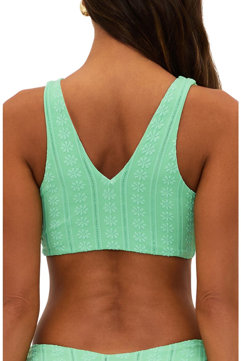 Dallas Tie Front Bikini Top, Alternate, color, SAGE BLOOM JACQUARD