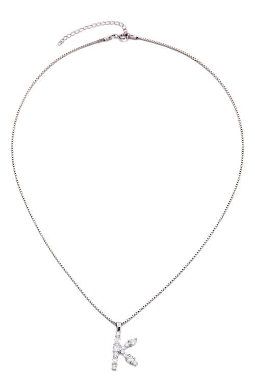 Adornia Mixed Crystal Initial Pendant Necklace
