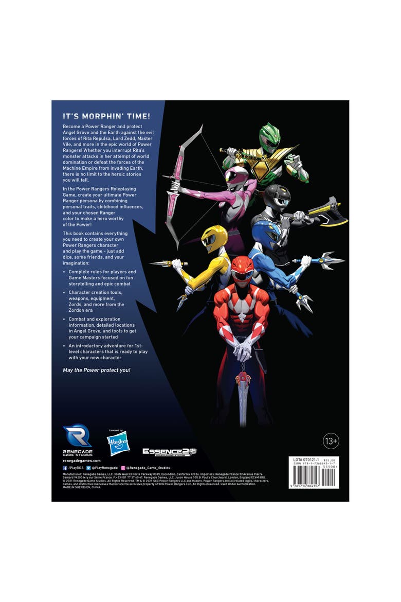 Power Rangers Roleplaying Game Core Rulebook, Alternate, color, Multicolored
