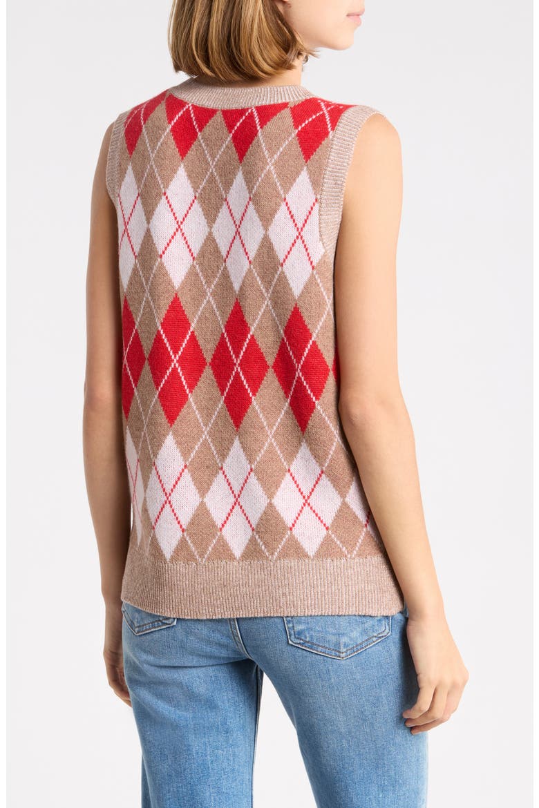 Argyle Wool Blend Sweater Vest, Alternate, color, REDCOMBO