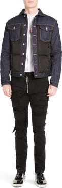 Dsquared2 Mixed Media Quilted Denim Jacket