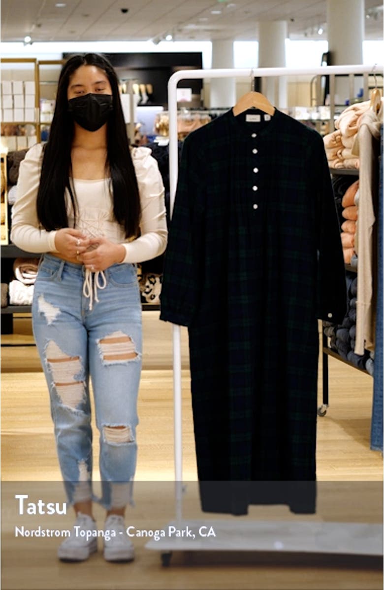 Scotch Plaid Flannel Nightgown, sales video thumbnail
