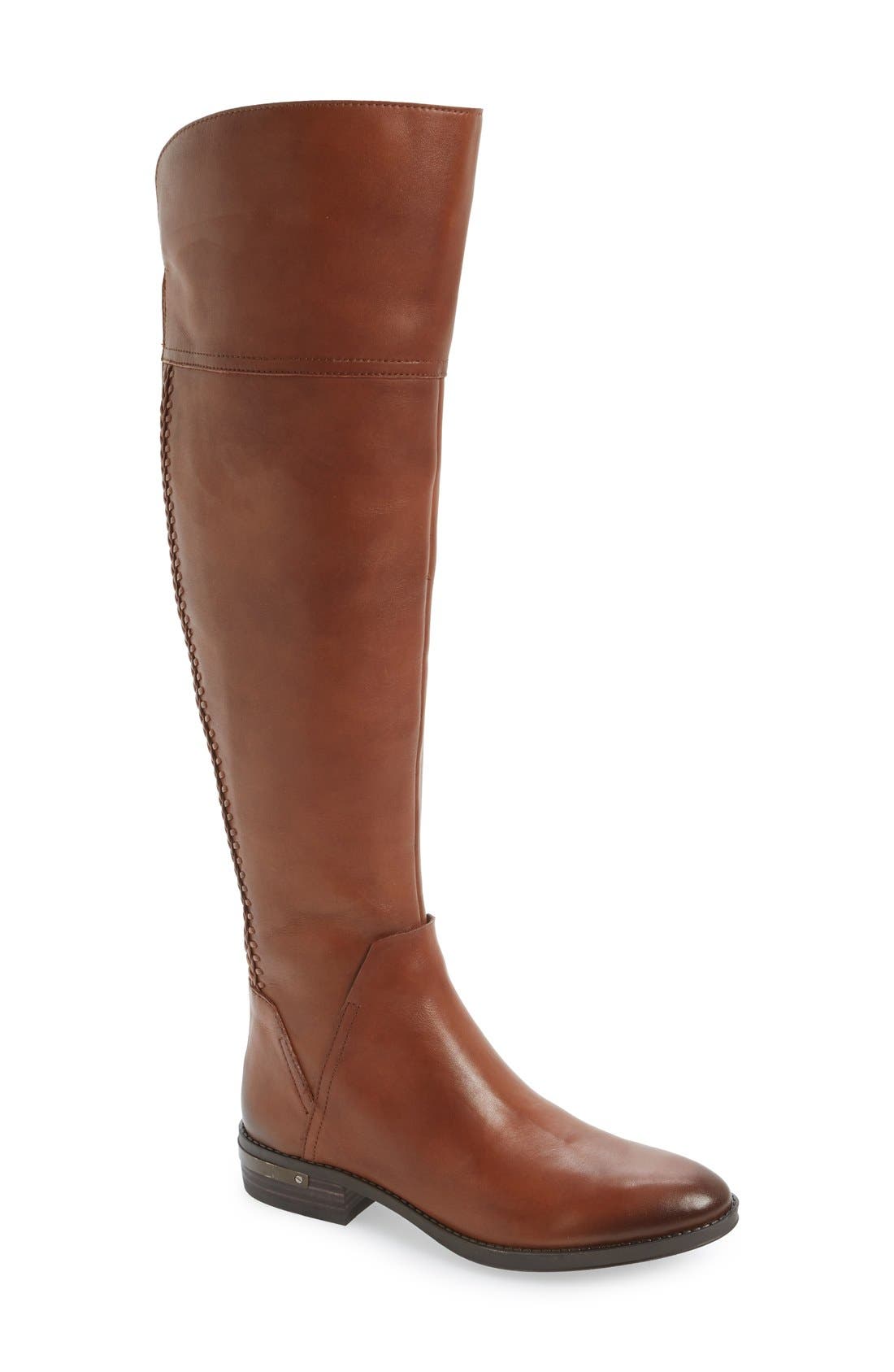 'Pedra' Wide Calf Over the Knee Boot, Main, color, GINGERBREAD LEATHER