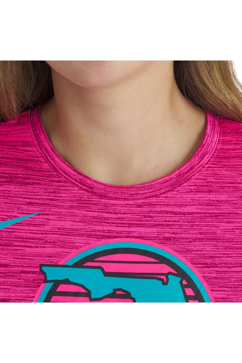 Women's Nike Pink Miami Marlins 2025 City Connect Authentic Collection Velocity Performance T-Shirt, Alternate, color, Pink