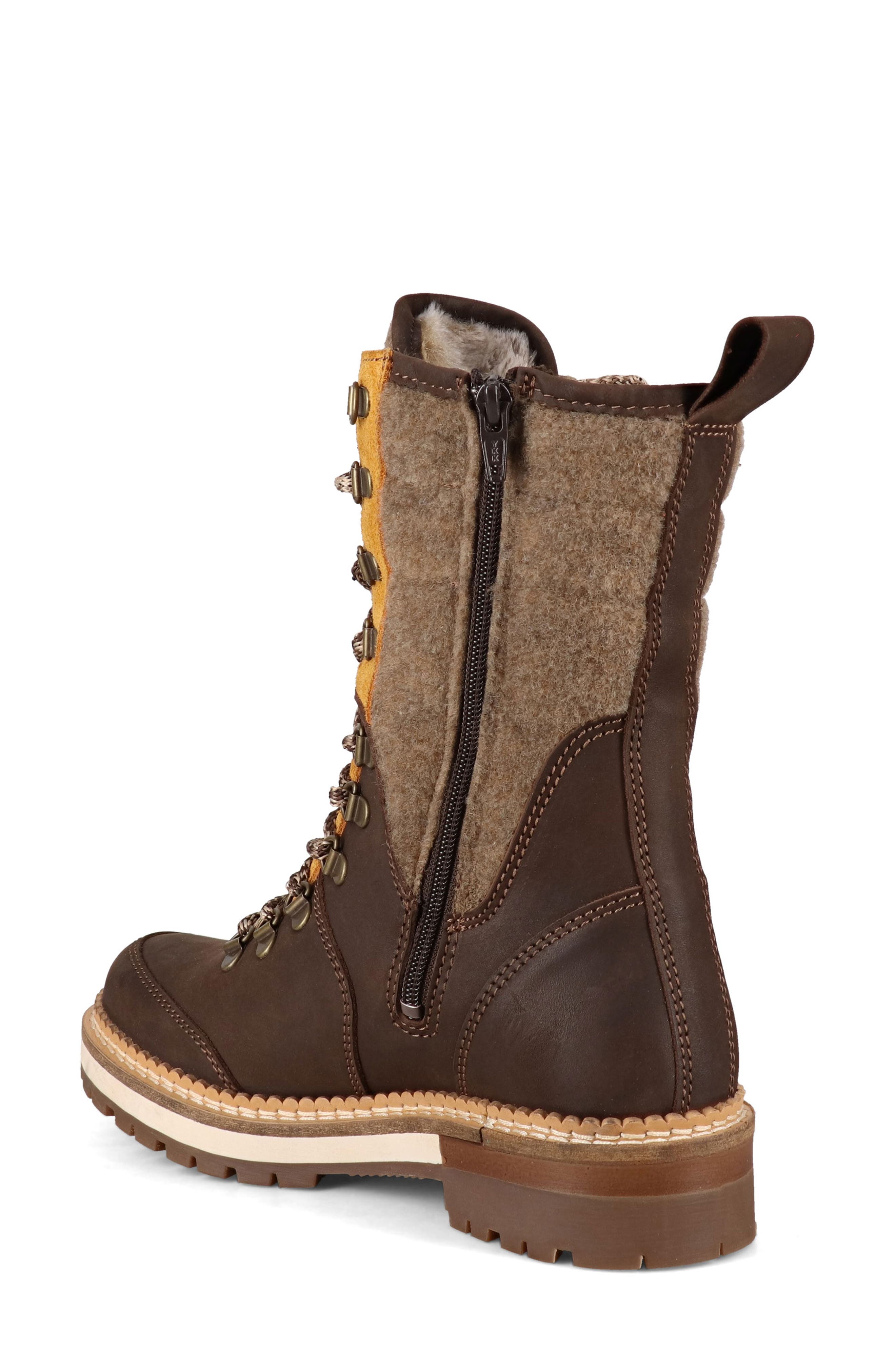 Santana Canada Cariboo Waterproof Mixed Media Boot, Alternate, color, Dark Brown / Saddle