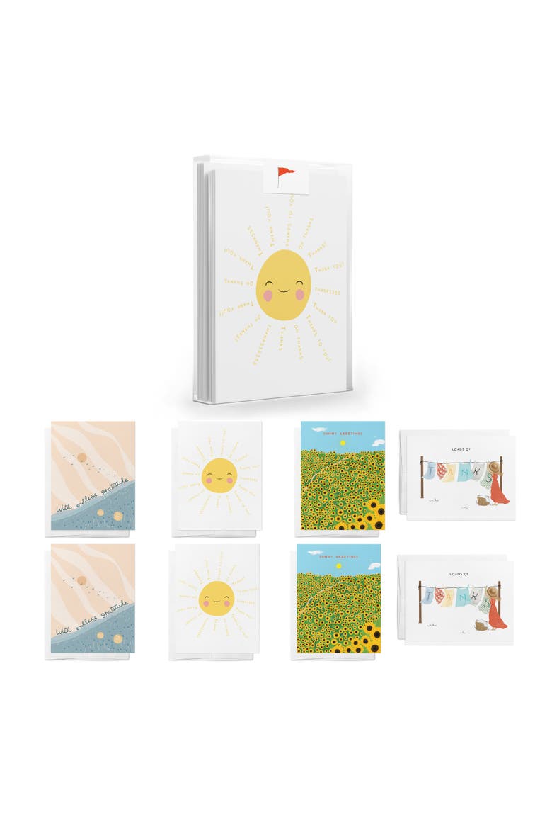 Sunny Thanks Greeting Card Pack Assorted Set, Main, color, Multi-Pack