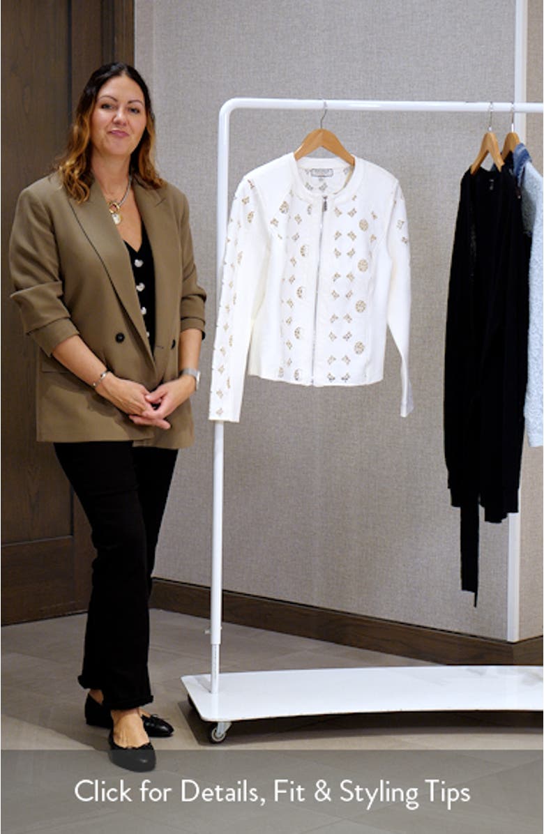 Mixed Media Lace Detail Jacket, sales video thumbnail