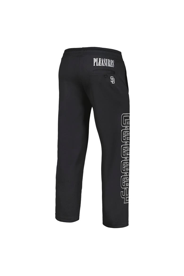 Men's PLEASURES Black San Diego Padres Pitcher Track Pants, Alternate, color, Black
