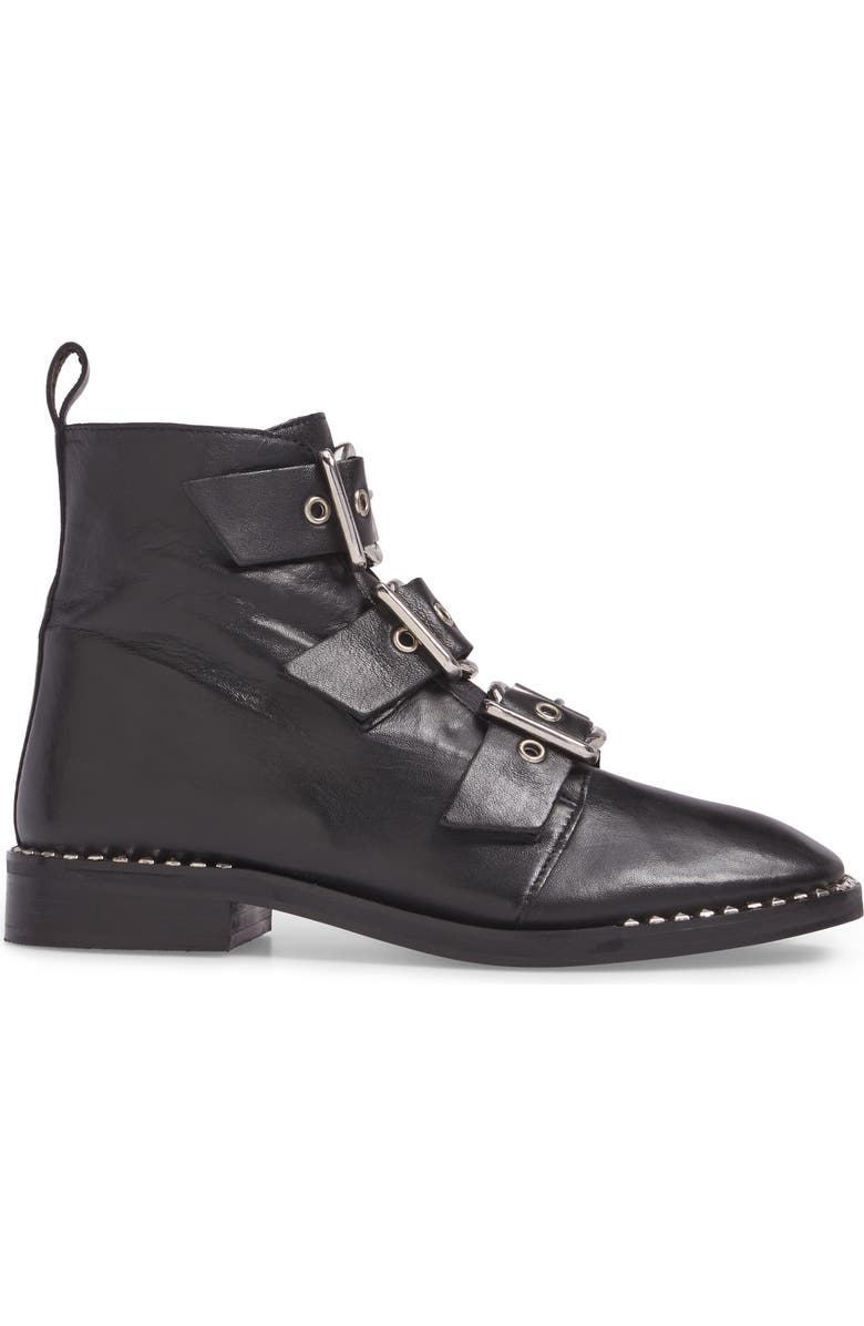 Topshop Alfie Buckle Ankle Boot, Alternate, color,